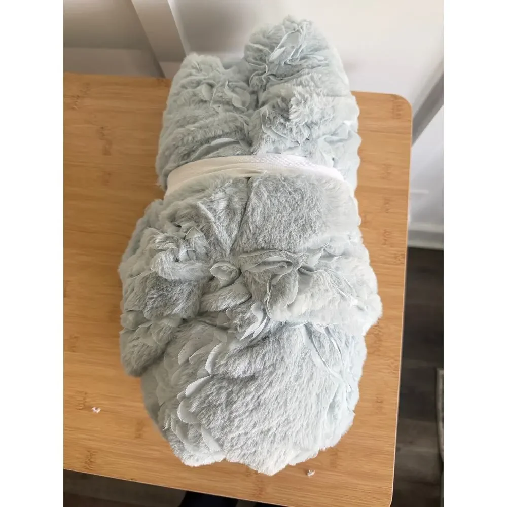 Teen Home Blue Bow Throw Blanket 50x60 Plush Faux Fur Coquette Target NWT